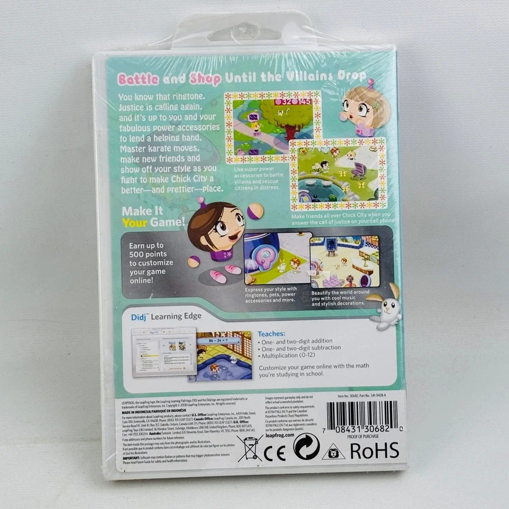 LeapFrog Didj Super Chicks Math Facts Game‎ Ages 6-9 Grade 1st-3rd New Sealed